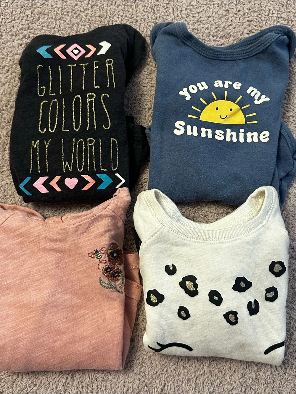 💕 Girls 18M Fall Bundle OshKosh Carter’s 4 Pieces Hoodies Bodysuit